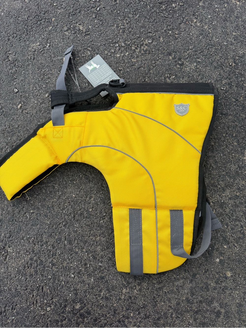 Yellow Reflective Dog Life Vest - Secure Float Harness